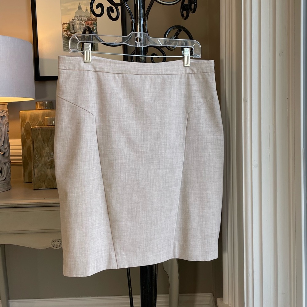 The Limited Collection Pencil Skirt Womens 12 Beige Tan Straight Skirt Business